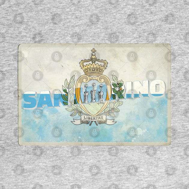 San Marino Vintage style retro souvenir by DesignerPropo